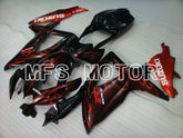 Suzuki GSXR600 GSXR750 2008-2010 Injection ABS Fairing - Flame - Black Red - MFS2442 - Fairings Kit