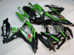 Suzuki GSXR600 GSXR750 2008-2010 Injection ABS Fairing - Factory Style - Black Green - MFS2474 - Fairings Kit