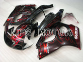 Suzuki GSXR600 1997-2000 ABS Fairing - Flame - Black Red - MFS2563 - Fairings Kit