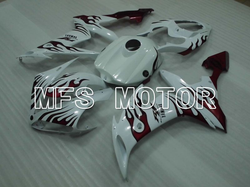 Yamaha YZF-R1 2004-2006 Injection ABS Fairing - Flame - White Red - MFS3373 - Fairings Kit