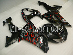 Kawasaki NINJA ZX10R 2006-2007 Injection ABS Fairing - Flame - Black - MFS3999 - Fairings Kit