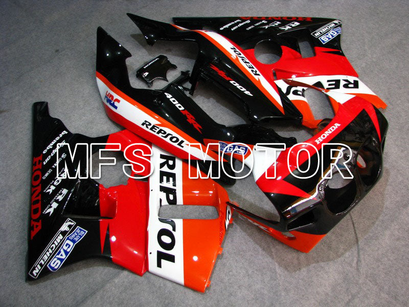 Honda CBR 400RR NC23 1988-1989 ABS Fairing - Repsol - Red Orange Black - MFS4604 - Fairings Kit