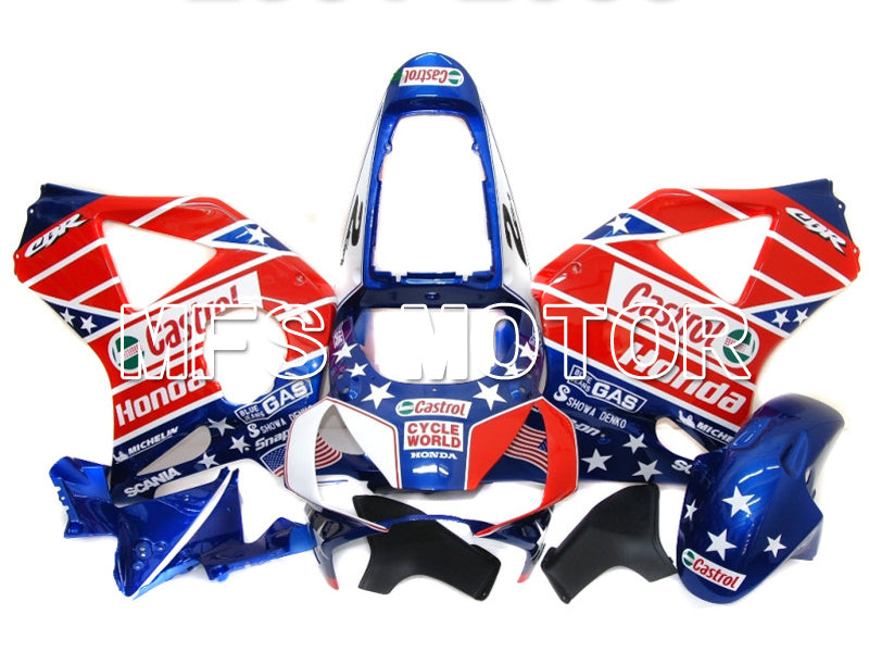 Honda CBR900RR 954 2002-2003 Injection ABS Fairing - Castrol - Blue Red - MFS5974 - Fairings Kit