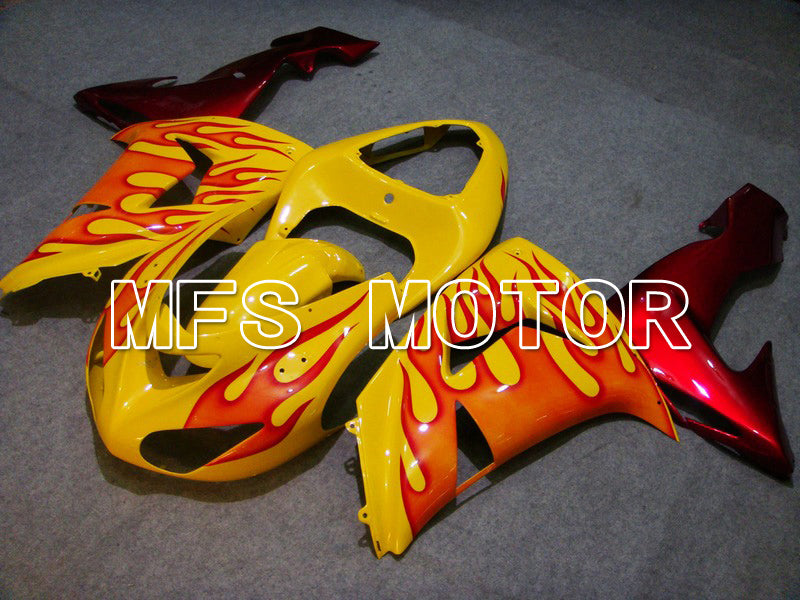 Kawasaki NINJA ZX10R 2006-2007 Injection ABS Fairing - Flame - Yellow Red - MFS5980 - Fairings Kit