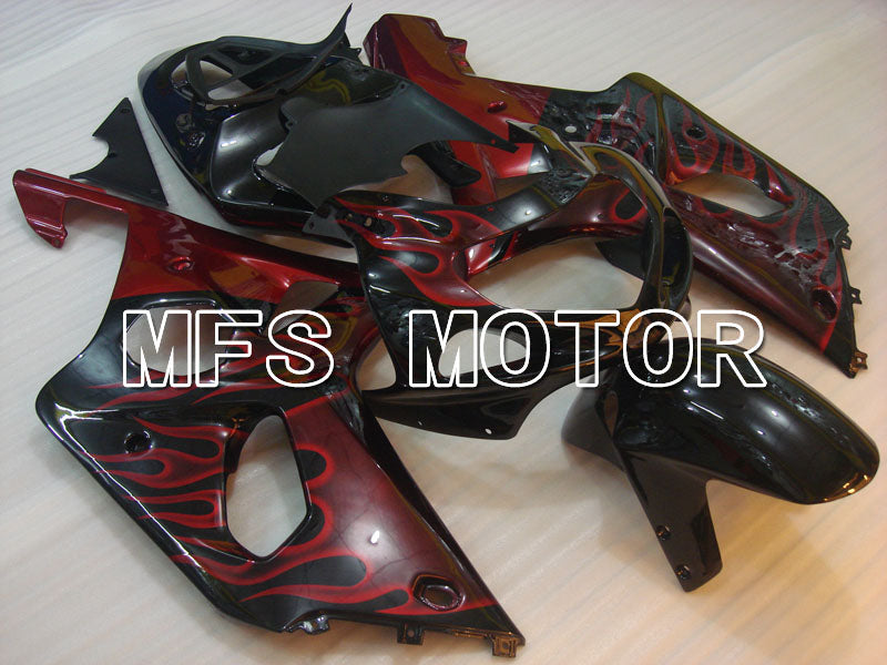 Suzuki GSXR600 2001-2003 Injection ABS Fairing - Flame - Black - MFS2088 - Fairings Kit
