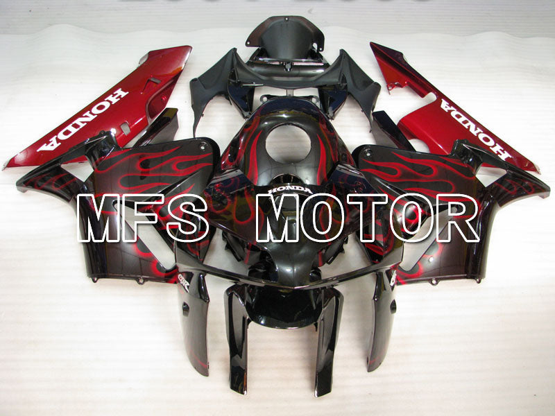 Honda CBR600RR 2005-2006 Injection ABS Fairing - Flame - Red Black - MFS2154 - Fairings Kit