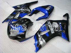 Suzuki GSXR600 2001-2003 Injection ABS Fairing - Factory Style - Black Blue - MFS2174 - Fairings Kit