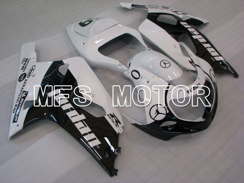 Suzuki GSXR600 2001-2003 Injection ABS Fairing - Factory Style - Black White - MFS2179 - Fairings Kit