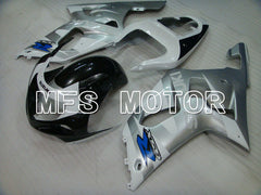Suzuki GSXR600 2001-2003 Injection ABS Fairing - Factory Style - Black White Silver - MFS2184 - Fairings Kit