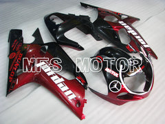 Suzuki GSXR600 2001-2003 Injection ABS Fairing - Jordan - Black Red - MFS2186 - Fairings Kit