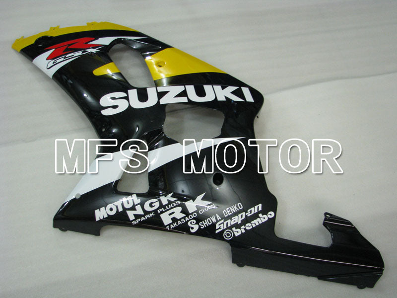 Suzuki GSXR600 2001-2003 Injection ABS Fairing - Factory Style - Black Yellow - MFS2188 - Fairings Kit