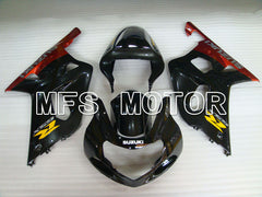 Suzuki GSXR750 2000-2003 Injection ABS Fairing - Factory Style - Black Red - MFS7012 - Fairings Kit