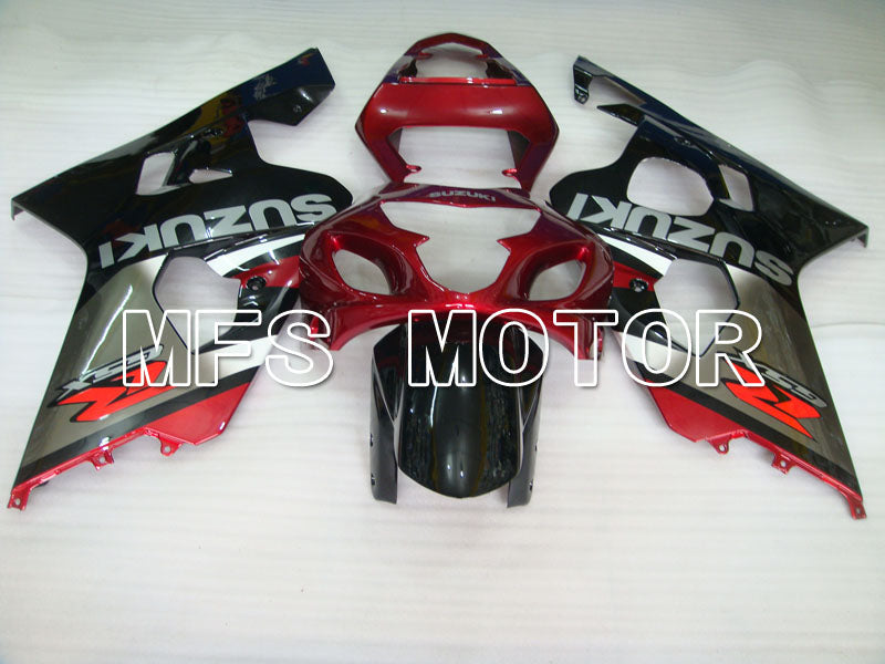 Suzuki GSXR600 GSXR750 2004-2005 Injection ABS Fairing - Factory Style - Black Red - MFS2274 - Fairings Kit