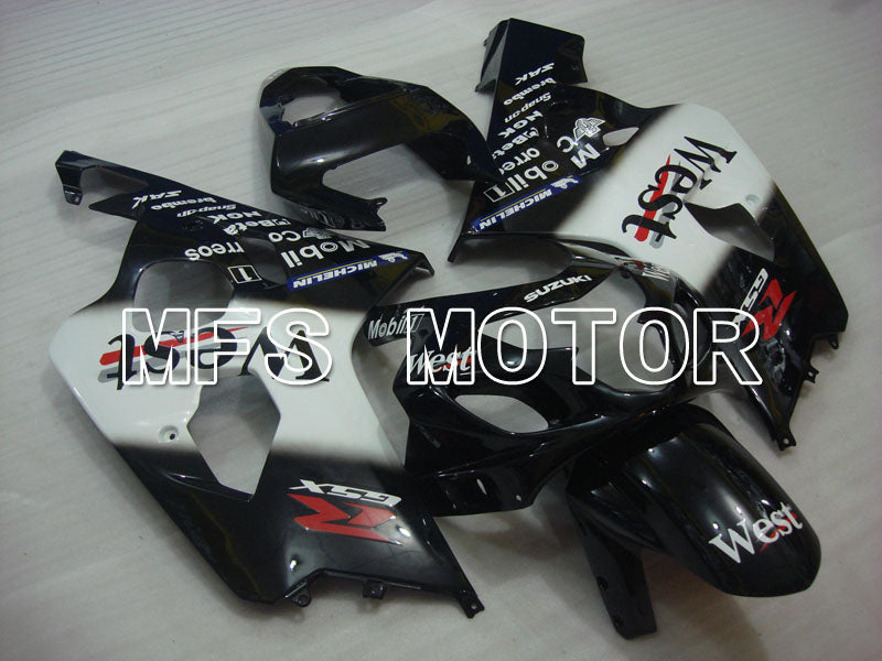 Suzuki GSXR600 GSXR750 2004-2005 Injection ABS Fairing - West - Black White - MFS2284 - Fairings Kit
