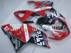 Suzuki GSXR600 GSXR750 2004-2005 Injection ABS Fairing - Shell - Black Red - MFS2297 - Fairings Kit