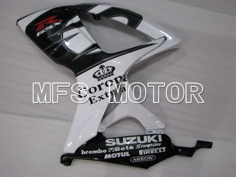 Suzuki GSXR600 GSXR750 2006-2007 Injection ABS Fairing - Corona - Black White - MFS2320 - Fairings Kit