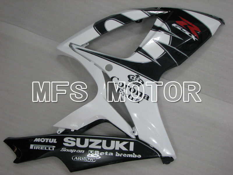 Suzuki GSXR600 GSXR750 2006-2007 Injection ABS Fairing - Corona - Black White - MFS2321 - Fairings Kit