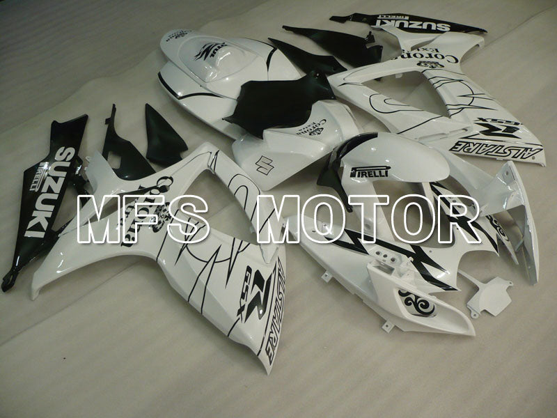 Suzuki GSXR600 GSXR750 2006-2007 Injection ABS Fairing - Corona - Black White - MFS2327 - Fairings Kit