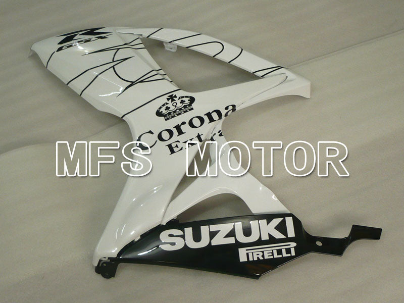 Suzuki GSXR600 GSXR750 2006-2007 Injection ABS Fairing - Corona - Black White - MFS2327 - Fairings Kit