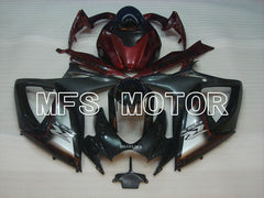 Suzuki GSXR600 GSXR750 2006-2007 Injection ABS Fairing - Factory Style - Black Red wine color - MFS2360 - Fairings Kit