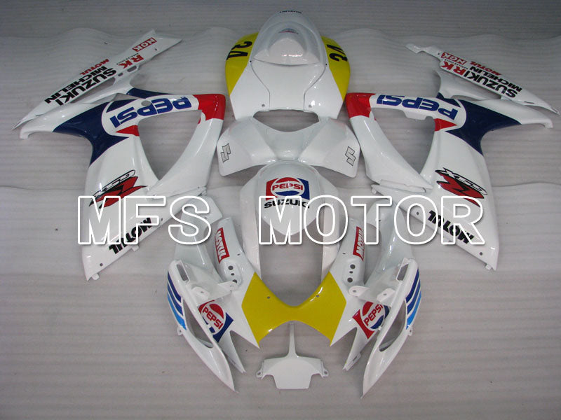 Suzuki GSXR600 GSXR750 2006-2007 Injection ABS Fairing - PEPSI - White - MFS2366 - Fairings Kit