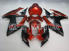 Suzuki GSXR600 GSXR750 2006-2007 Injection ABS Fairing - Factory Style - Black Red wine color - MFS2383 - Fairings Kit