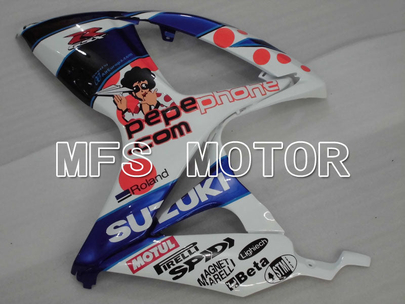 Suzuki GSXR600 GSXR750 2006-2007 Injection ABS Fairing - MOTUL - Blue White - MFS2391 - Fairings Kit