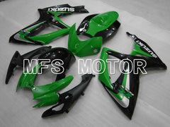 Suzuki GSXR600 GSXR750 2006-2007 Injection ABS Fairing - Factory - Black Green - MFS2419 - Fairings Kit