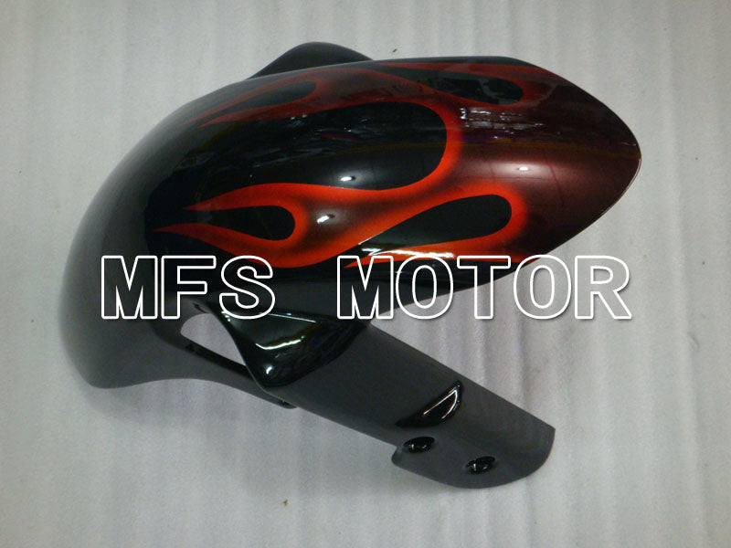 Suzuki GSXR600 GSXR750 2008-2010 Injection ABS Fairing - Flame - Black Red - MFS2442 - Fairings Kit