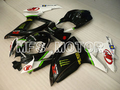 Suzuki GSXR600 GSXR750 2008-2010 Injection ABS Fairing - Monster - Black White - MFS2445 - Fairings Kit