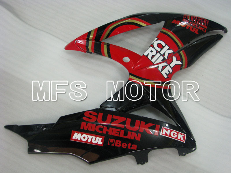 Suzuki GSXR600 GSXR750 2008-2010 Injection ABS Fairing - Lucky Strike - Red Black - MFS2470 - Fairings Kit