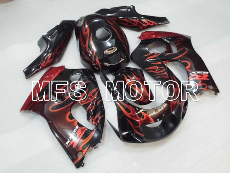 Suzuki GSXR600 1997-2000 ABS Fairing - Flame - Black Orange - MFS2560 - Fairings Kit