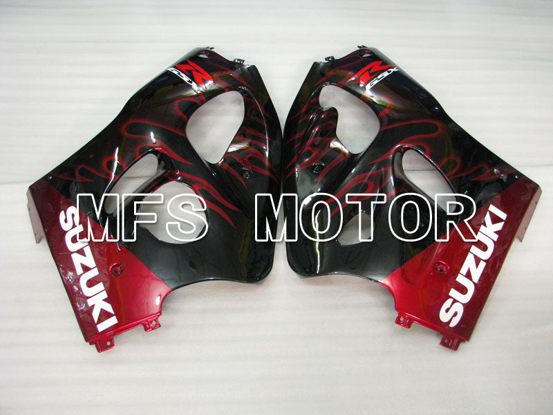 Suzuki GSXR750 1996-1999 ABS Fairing - Flame - Black Red - MFS6880 - Fairings Kit