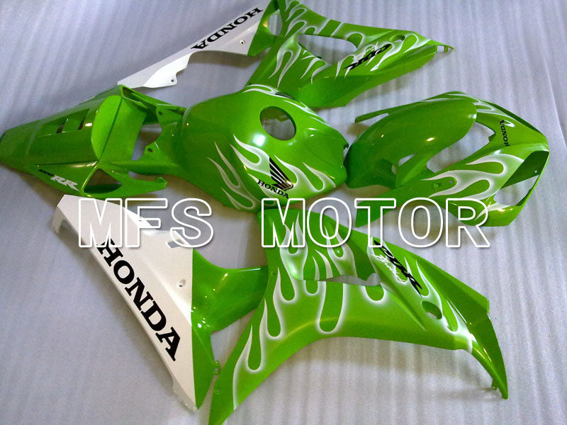 Honda CBR1000RR 2006-2007 Injection ABS Fairing - Flame - White Green - MFS2919 - Fairings Kit