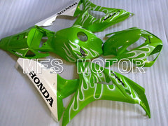 Honda CBR1000RR 2006-2007 Injection ABS Fairing - Flame - White Green - MFS2919 - Fairings Kit