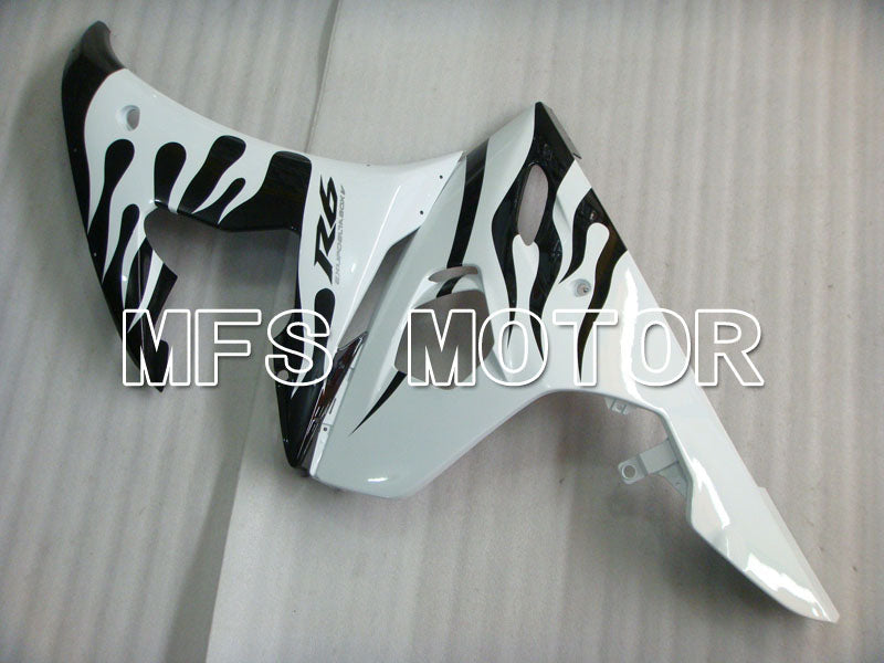 Yamaha YZF-R6 2003-2004 Injection ABS Fairing - Flame - White Black - MFS3490 - Fairings Kit
