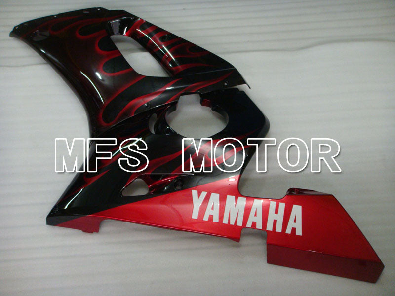 Yamaha YZF-R6 1998-2002 Injection ABS Fairing - Flame - Black Red - MFS3554 - Fairings Kit