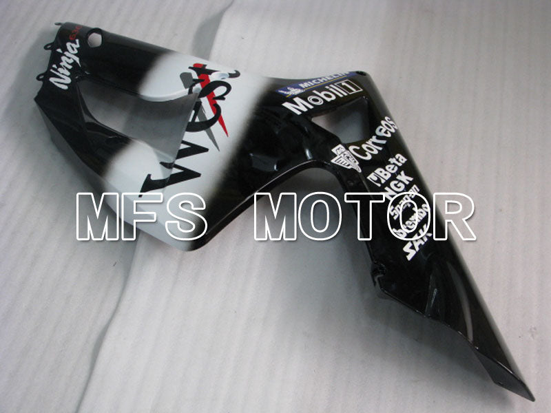 Kawasaki NINJA ZX6R 2003-2004 Injection ABS Fairing - West - Black White - MFS3720 - Fairings Kit