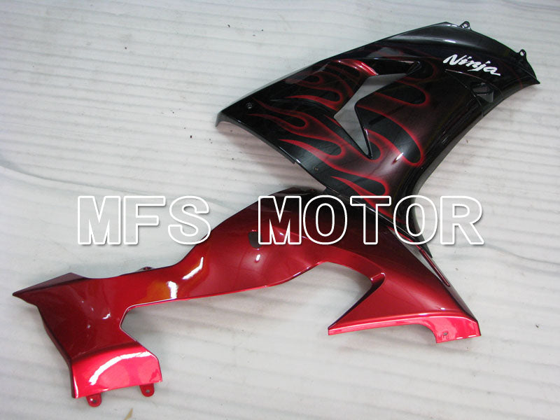 Kawasaki NINJA ZX10R 2006-2007 Injection ABS Fairing - Flame - Black Red - MFS4005 - Fairings Kit