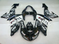 Kawasaki NINJA ZX10R 2006-2007 Injection ABS Fairing - West - Black White - MFS4012 - Fairings Kit