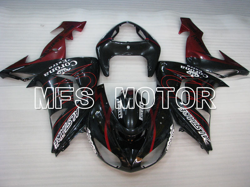 Kawasaki NINJA ZX10R 2006-2007 Injection ABS Fairing - Corona - Black Red - MFS4023 - Fairings Kit