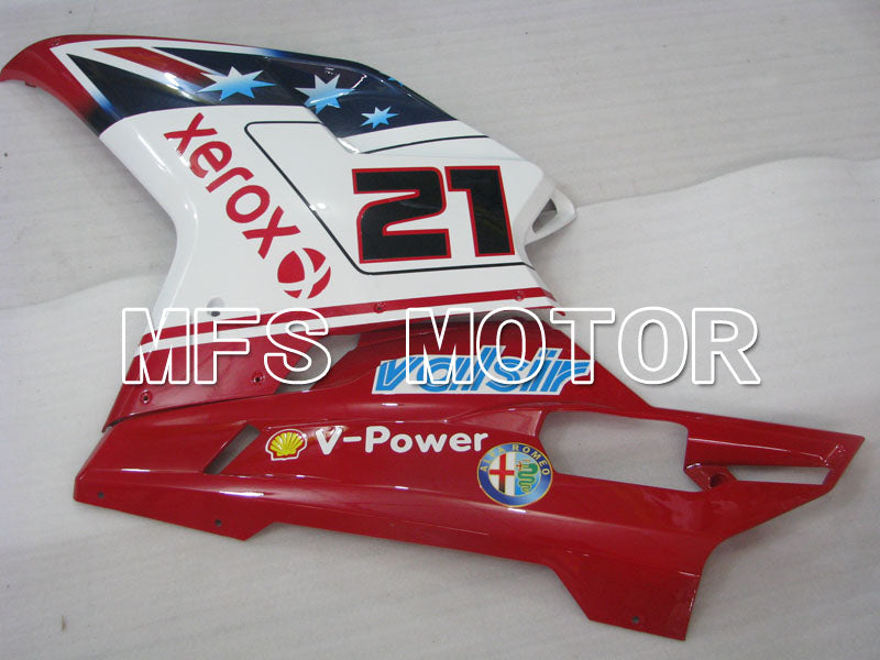 Ducati 848 / 1098 / 1198 2007-2011 Injection ABS Fairing - Xerox - Red White - MFS4109 - Fairings Kit