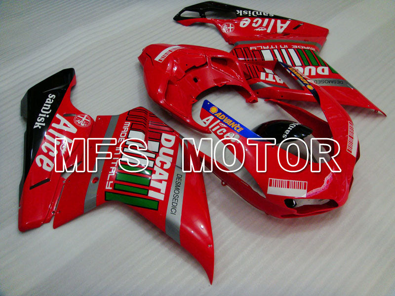 Ducati 848 / 1098 / 1198 2007-2011 Injection ABS Fairing - Alice - Red Black - MFS4113 - Fairings Kit