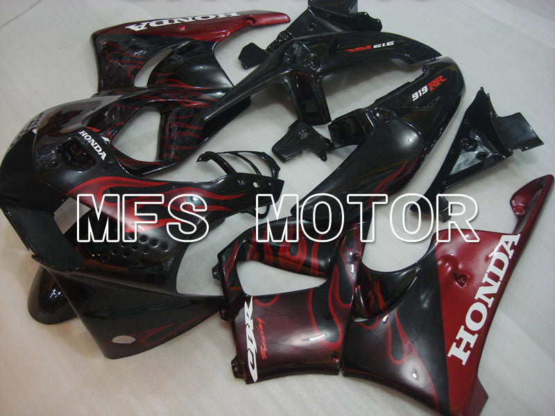 Honda CBR900RR 919 1998-1999 ABS Fairing - Flame - Red wine color Black - MFS4360 - Fairings Kit