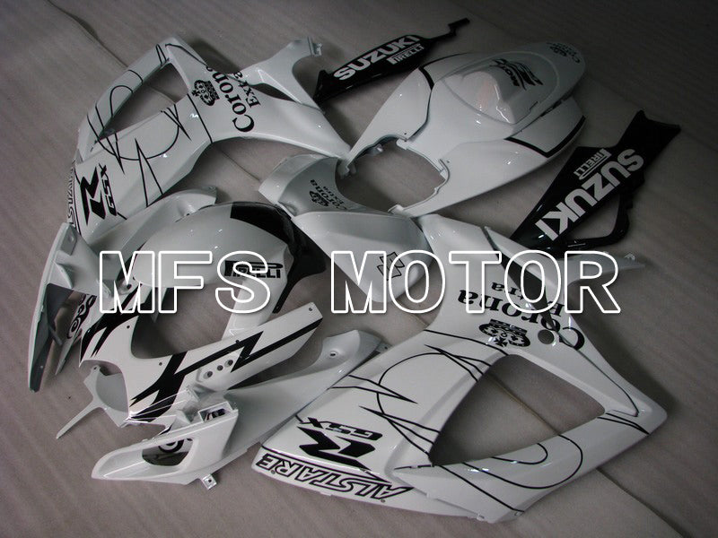 Suzuki GSXR600 GSXR750 2006-2007 Injection ABS Fairing - Corona - Black White - MFS4861 - Fairings Kit