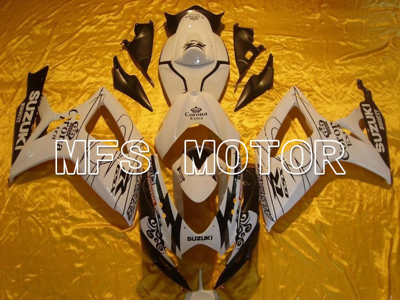 Suzuki GSXR600 GSXR750 2006-2007 Injection ABS Fairing - Corona - Black White - MFS4865 - Fairings Kit
