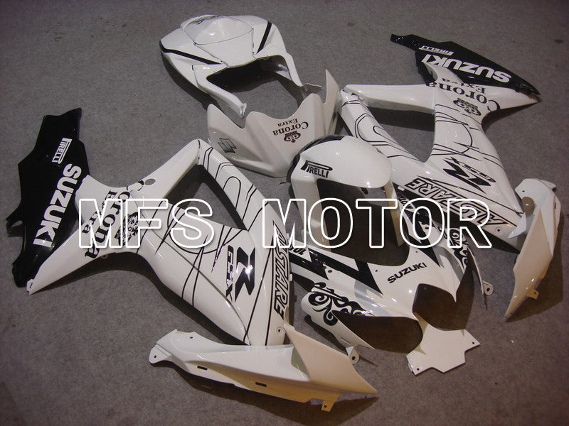 Suzuki GSXR600 GSXR750 2008-2010 Injection ABS Fairing - Corona - Black White - MFS5031 - Fairings Kit
