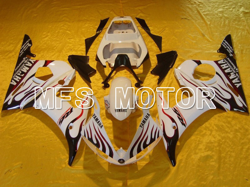 Yamaha YZF-R6 2005 Injection ABS Fairing - Flame - Red White - MFS5255 - Fairings Kit