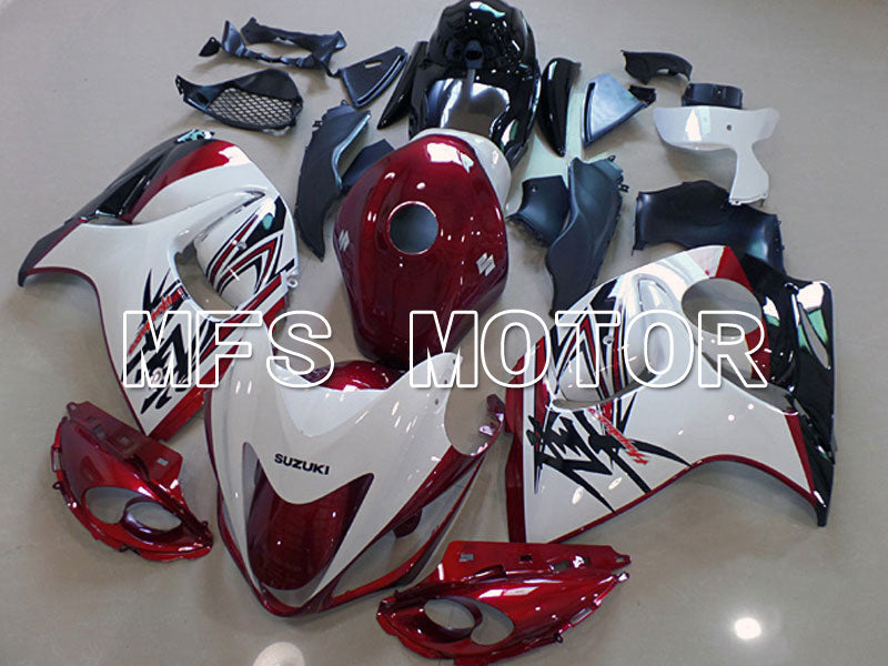 Suzuki GSXR1300 Hayabusa 2008-2020 Injection ABS Fairing - Fatcory - Red wine color White - MFS5324 - Fairings Kit