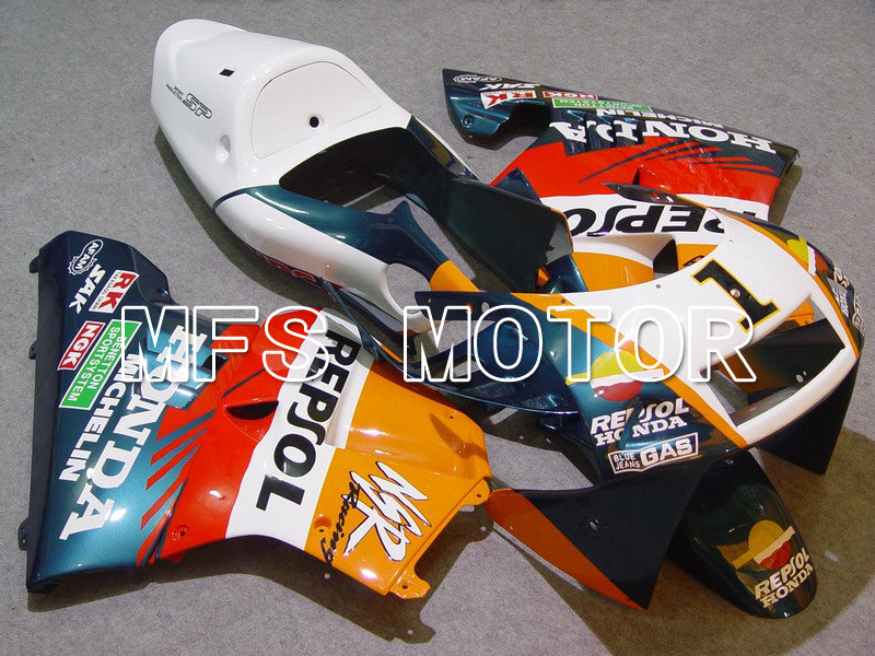 Honda NSR250 MC21 P3 1990-1993 Injection ABS Fairing - Repsol - White Blue Orange - MFS6247 - Fairings Kit